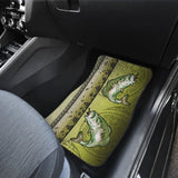 Largemouth Bass Fish Scale Pattern Fishing Car Floor Mats 182417 - YourCarButBetter