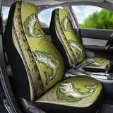 Largemouth Bass Fish Scale Pattern Fishing Car Seat Covers 182417 - YourCarButBetter
