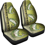 Largemouth Bass Fish Scale Pattern Fishing Car Seat Covers 182417 - YourCarButBetter