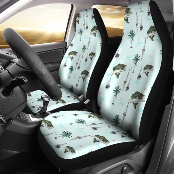 Largemouth Bass Fishing Amazing Pattern Car Seat Covers 211007 - YourCarButBetter