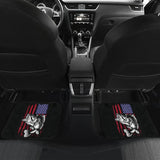 Largemouth Bass Fishing American Flag Star Stripes Car Floor Mats 211604 - YourCarButBetter