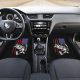 Largemouth Bass Fishing American Flag Star Stripes Car Floor Mats 211604 - YourCarButBetter