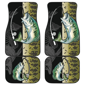 Largemouth Bass Fishing Car Floor Mats 182417 - YourCarButBetter