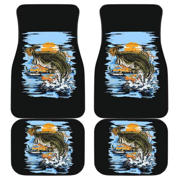 Largemouth Bass Fishing Car Floor Mats 210807 - YourCarButBetter