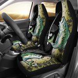 Largemouth Bass Fishing Car Seat Covers 182417 - YourCarButBetter