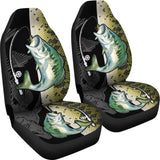 Largemouth Bass Fishing Car Seat Covers 182417 - YourCarButBetter