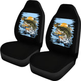 Largemouth Bass Fishing Car Seat Covers 210807 - YourCarButBetter