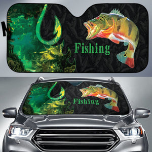 Largemouth Bass Fishing Hook Car Auto Sun Shades 211101 - YourCarButBetter