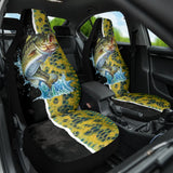 Largemouth Bass Fishing Jumping Car Seat Covers 211101 - YourCarButBetter