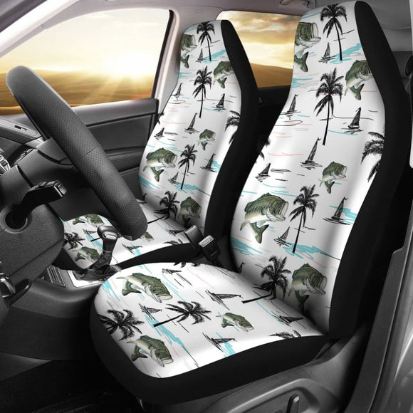 Largemouth Bass Fishing Patterns Car Seat Covers 211007 - YourCarButBetter