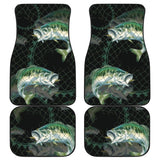 Largemouth Bass In The Net Fishing Car Floor Mats 182417 - YourCarButBetter