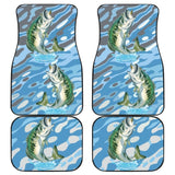 Largemouth Bass On The Water Fishing Car Floor Mats 182417 - YourCarButBetter