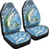 Largemouth Bass On The Water Fishing Car Seat Covers 182417 - YourCarButBetter