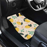 Lemon Flower Leave Pattern Front And Back Car Mats 103131 - YourCarButBetter