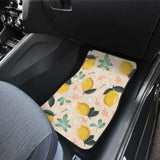 Lemon Flower Leave Pattern Front And Back Car Mats 103131 - YourCarButBetter