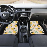 Lemon Flower Leave Pattern Front And Back Car Mats 103131 - YourCarButBetter