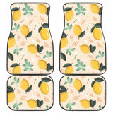 Lemon Flower Leave Pattern Front And Back Car Mats 103131 - YourCarButBetter