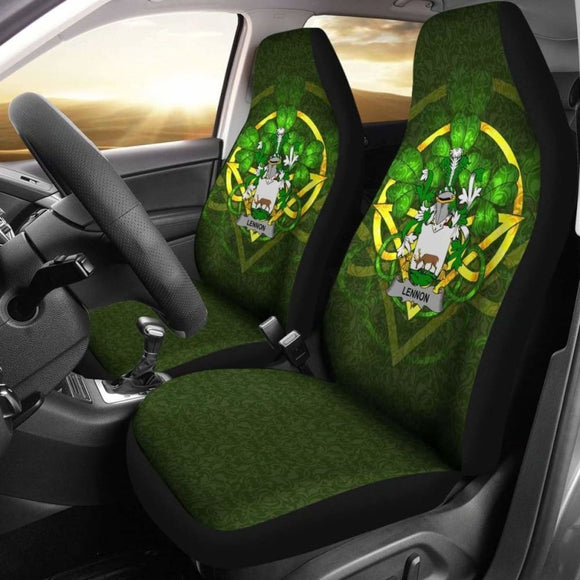 Lennon Or O’Lennon Ireland Car Seat Cover Celtic Shamrock (Set Of Two) 154230 - YourCarButBetter