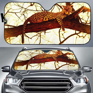 Leopard 4K Car Sun Shade 172609 - YourCarButBetter