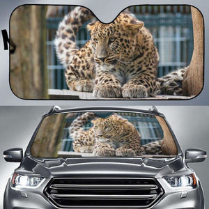 Leopard Big Cat 4K Car Sun Shade 172609 - YourCarButBetter