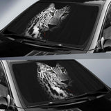 Leopard Dark Background Hd 4K Car Sun Shade 172609 - YourCarButBetter