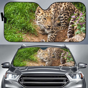 Leopard Grass Hd Car Sun Shade 172609 - YourCarButBetter