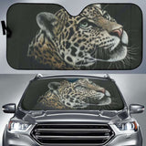 Leopard Paint Dark Hd Car Sun Shade 172609 - YourCarButBetter