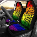 LGBT Fingerprint Pride Car Seat Covers 110424 - YourCarButBetter