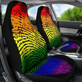 LGBT Fingerprint Pride Car Seat Covers 110424 - YourCarButBetter