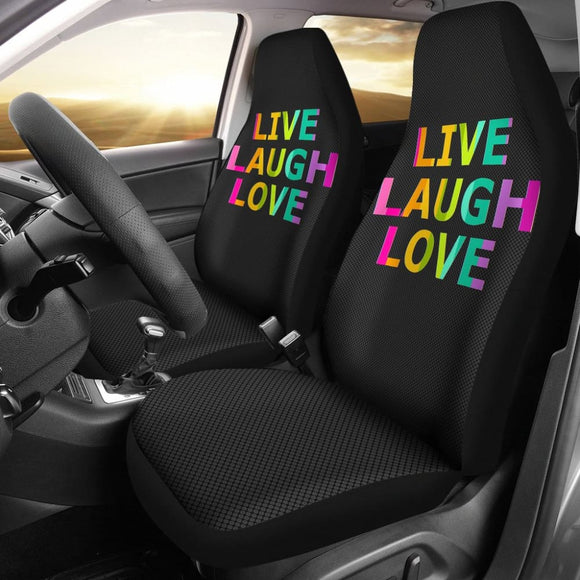 LGBT Pride Live Laugh Love Amazing Gift Ideas Car Seat Covers 212601 - YourCarButBetter