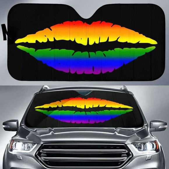 LGBT Pride Lovers Lips Auto Sun Car Shades 104020 - YourCarButBetter