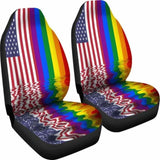 LGBT Pride Lovers Rainbow Flag Car Seat Covers 110424 - YourCarButBetter