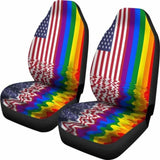 LGBT Pride Lovers Rainbow Flag Car Seat Covers 110424 - YourCarButBetter