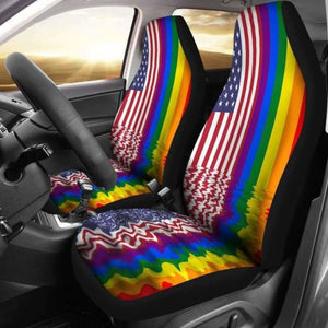 LGBT Pride Lovers Rainbow Flag Car Seat Covers 110424 - YourCarButBetter