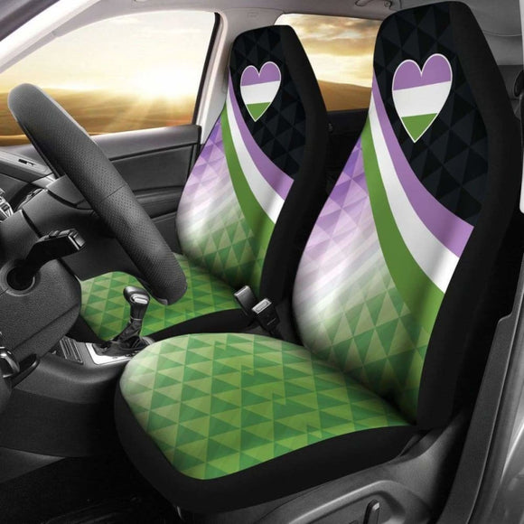 Lgbt S Car Seat Covers - Genderqueer Flag - 110424 - YourCarButBetter