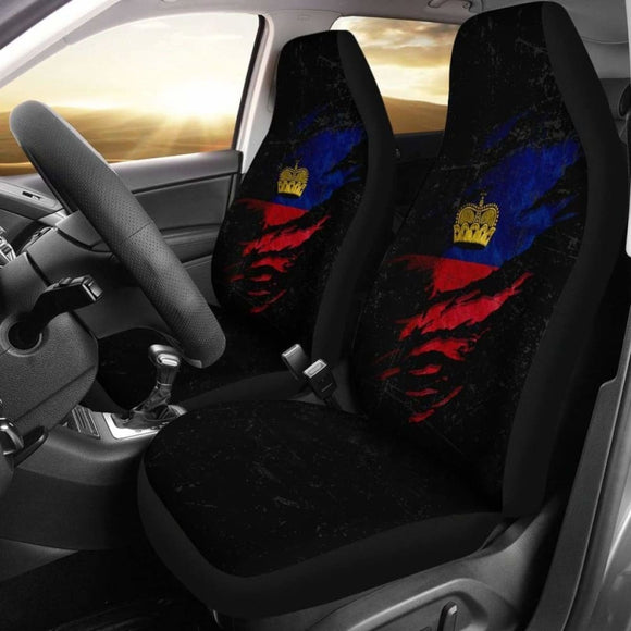 Liechtenstein In Me Car Seat Covers - Special Grunge Style (Set Of Two) 232125 - YourCarButBetter