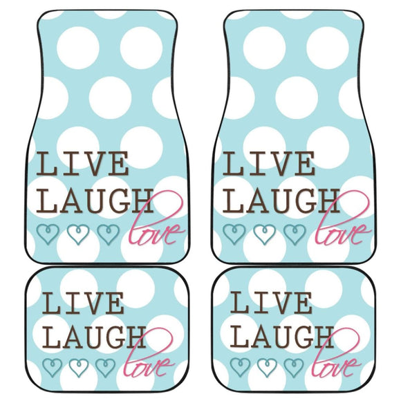 Light Blue Live Laugh Love Amazing Gift Ideas Car Floor Mats 212601 - YourCarButBetter