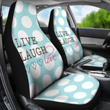 Light Blue Live Laugh Love Amazing Gift Ideas Car Seat Covers 212601 - YourCarButBetter