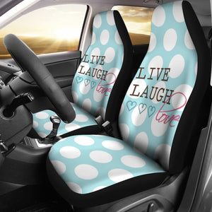 Light Blue Live Laugh Love Amazing Gift Ideas Car Seat Covers 212601 - YourCarButBetter