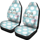 Light Blue Live Laugh Love Amazing Gift Ideas Car Seat Covers 212601 - YourCarButBetter