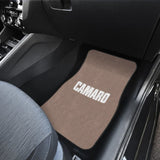 Light Gray Camaro White Letter Car Floor Mats 211004 - YourCarButBetter