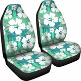 Light Green Teal Aloha Flowers Car Seat Covers 153908 - YourCarButBetter