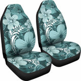 Light Green Teal Aloha Flowers Car Seat Covers 153908 - YourCarButBetter