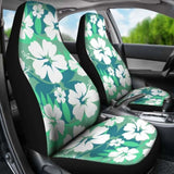 Light Green Teal Aloha Flowers Car Seat Covers 153908 - YourCarButBetter