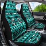 Light Green Teal Boho Aztec Car Seat Covers 105905 - YourCarButBetter
