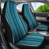 Light Green Teal Boho Stripes Decor Car Seat Covers 105905 - YourCarButBetter