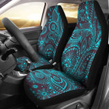 Light Green Teal Elegant Decor Car Seat Covers 105905 - YourCarButBetter