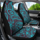 Light Green Teal Elegant Decor Car Seat Covers 105905 - YourCarButBetter