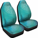 Light Green Teal Mandalas Car Seat Covers 105905 - YourCarButBetter