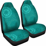 Light Green Teal Mandalas Car Seat Covers 105905 - YourCarButBetter